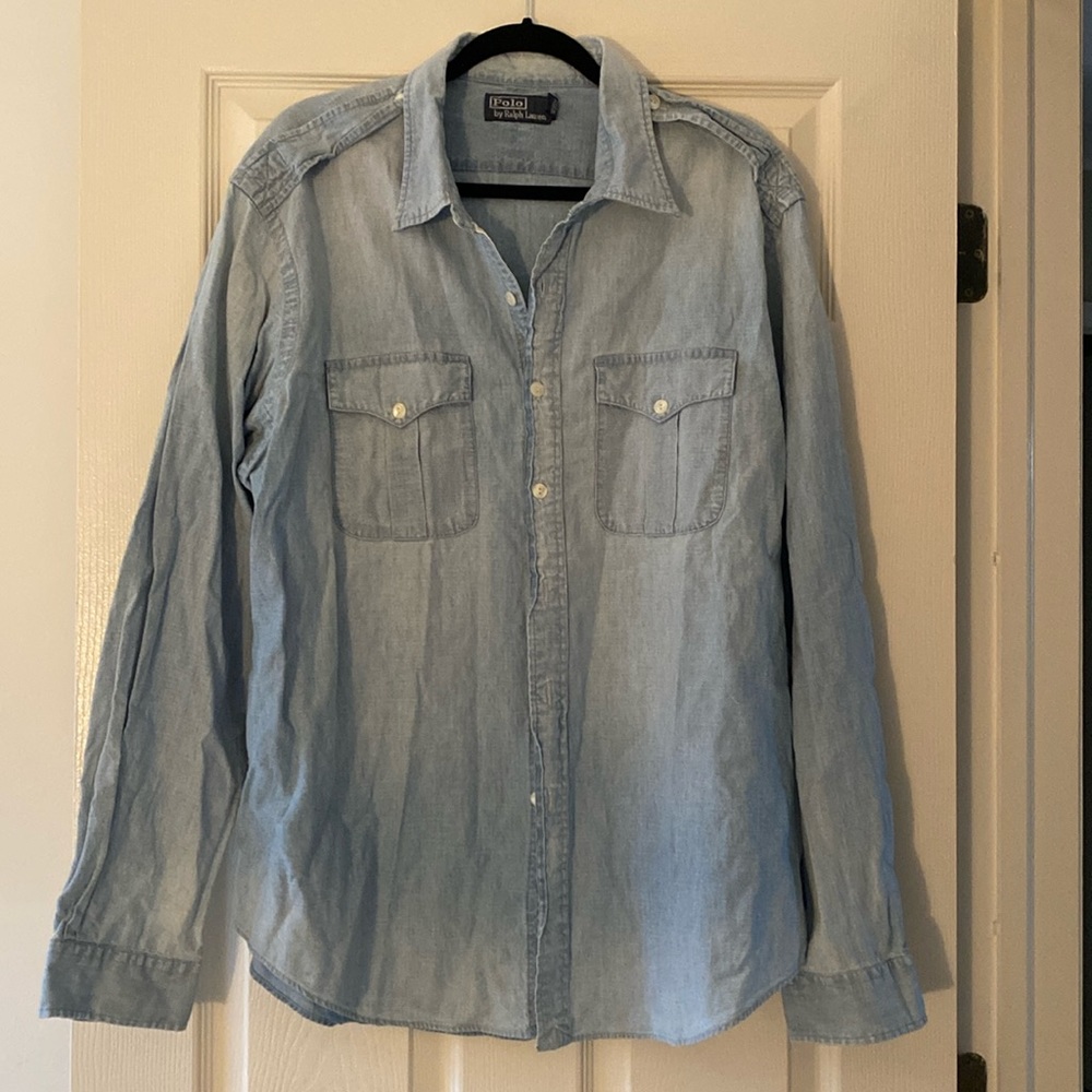 Polo by Ralph Lauren. Light weight denim button up shirt